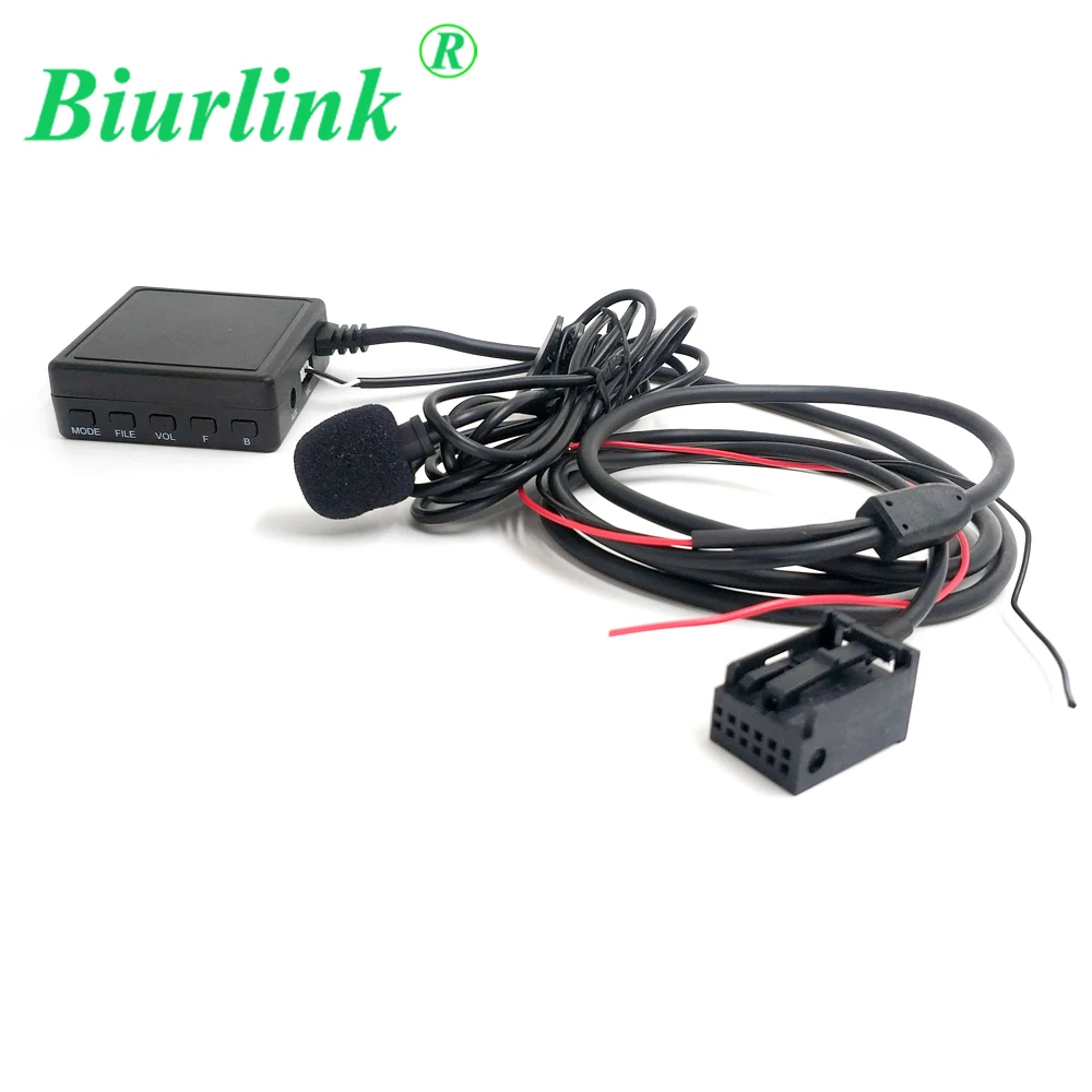 Biurlink SD Microphone USB  Bluetooth Music Audio Receiver Adapter Cable for BMW Mini One Cooper Z4 S Radio Boost CD 53 R50