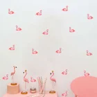Красочные наклейки на стену с фламинго, наклейки на стену для спальни, гостиной, Декор для дома Декор плакат на стену
