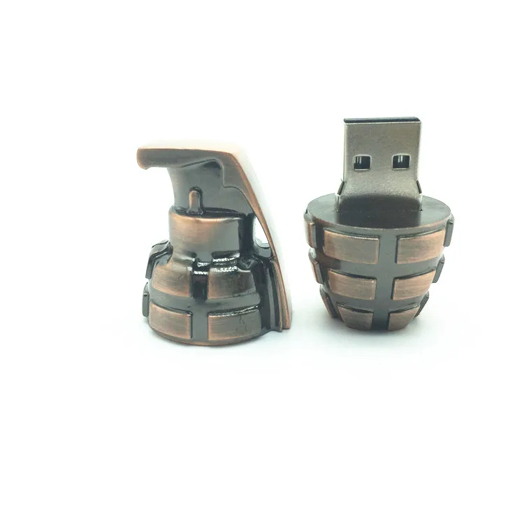 Металлический USB флеш накопитель в стиле ретро с гранатой 64 ГБ usb 2 0|32gb pendrive|64gb 2.064gb