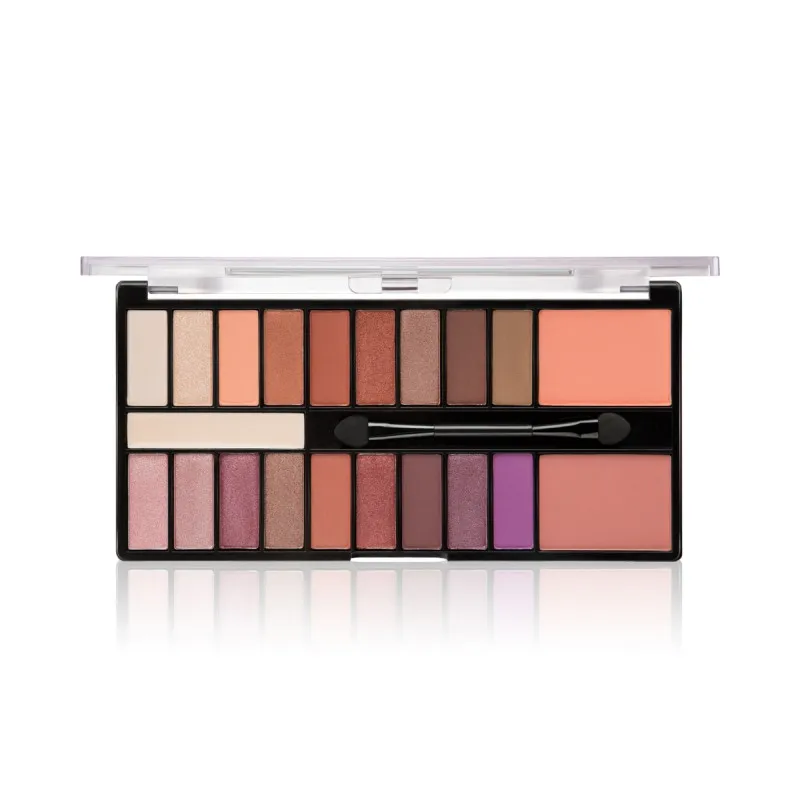 18 цветов s Shimmer Eye shaow палитра для макияжа + 2 цвета румяна праймер глаз водостойкая