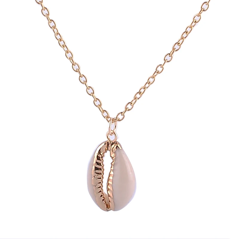 Trendytime новое ожерелье Cowrie ракушка из натуральной ракушки для женщин богемное
