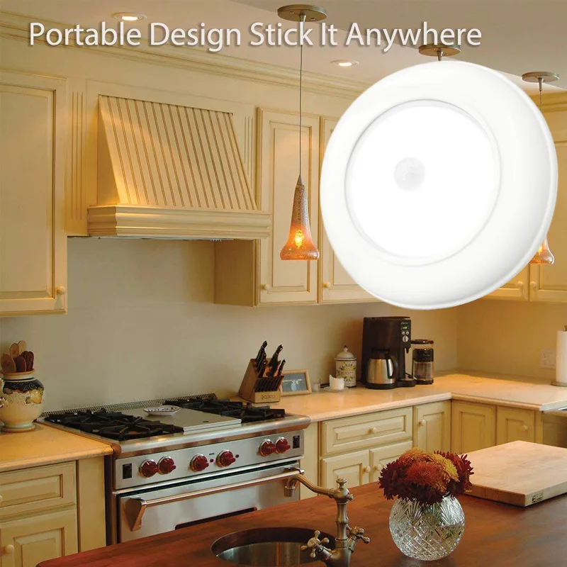 PIR датчик движения светодиодный потолочный светильник ультра-тонкий круглый