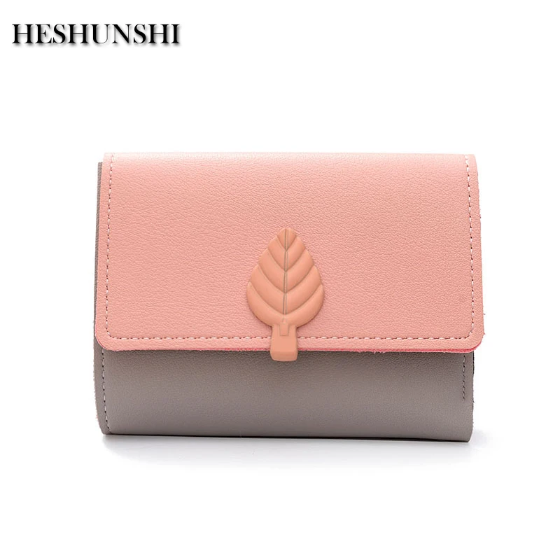 Heshunshi Женские Короткие Кошелек кропотливой работы HASP открытым Тип универсальные