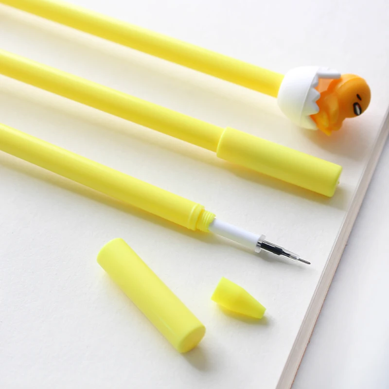 1PCs New Cute Cartoon 3D Lazy Egg Gel Pen Ink Marker School Office Supply Gift E0663 | Канцтовары для офиса и дома