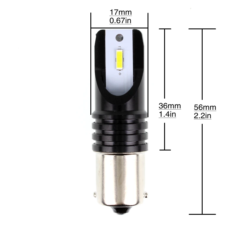 2x 1156 светодиодный ная лампа BA15S P21W S25 T20 7440 7443 T25 3156 3157 6000K задсветильник фсветильник