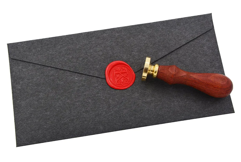 Vintage Style Wooden Handle 26 letter A-Z Alphabet Initial Wax Classic Sealing Seal Stamp (K) | Дом и сад