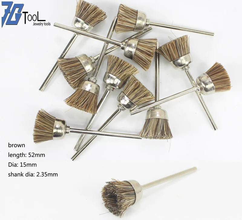 U-shape brown 5pcs Brass ppin5pcs латунные проволочные щетки Dremel Электрический инструмент круглые щетки дисковая кисть горшок щетка для чашки Dremel Аксессуары для ржавчины Dremel - Цвет: U-shape brown 5pcs