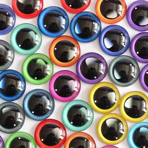 18 мм Случайные Смешанные глаза Дракона круглые стеклянные кабошоны фото купольные аксессуары основа Подвески Пар 30 штпартия K05406