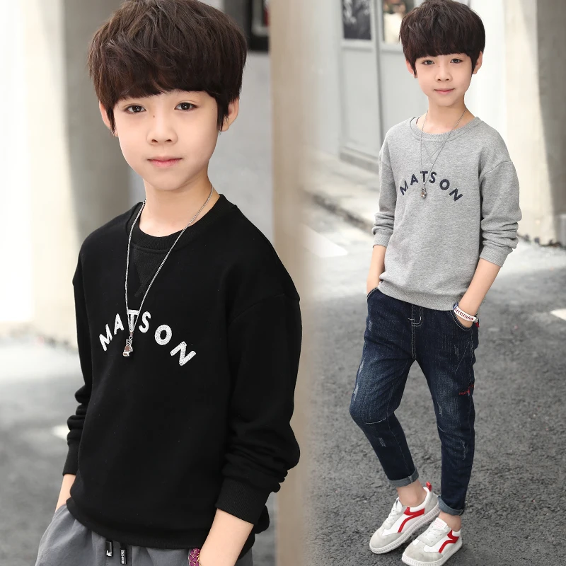 2019 г. Футболка детские футболки для мальчиков подростков весенний Топ свитер с