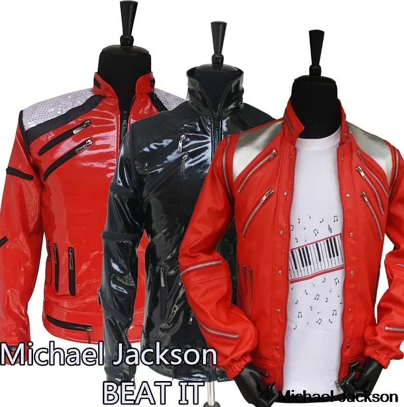 3 Jacket Лидер продаж, куртка в стиле панк на Красной молнии с Майклом Джексоном, MJ Beat It, Повседневная модная стильная куртка в американском стиле, имитация верхней одежды, 3 цвета - Цвет: 3 Jacket