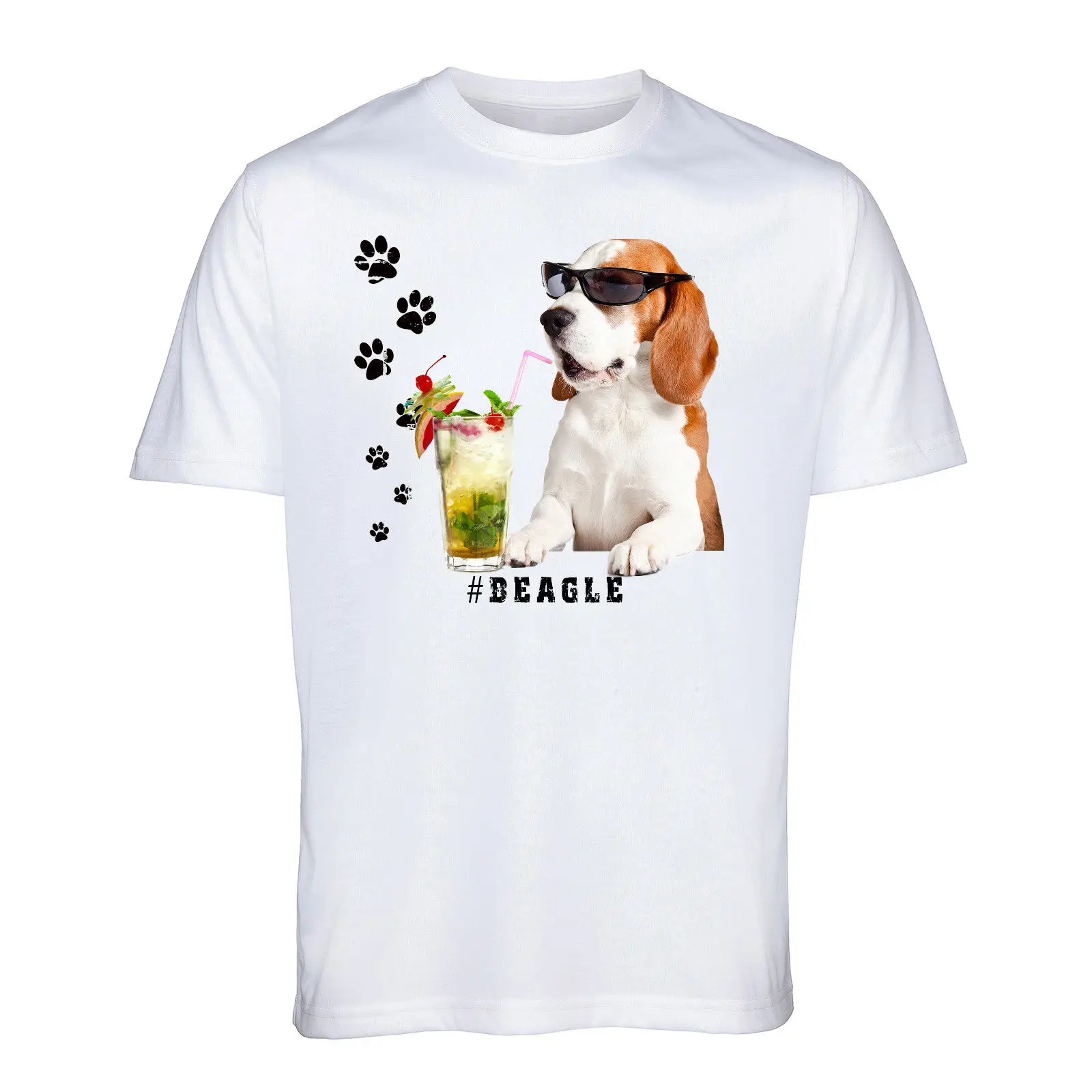BEAGLE футболка Hashtag собака животное мужская женская забавный подарок с рисунком