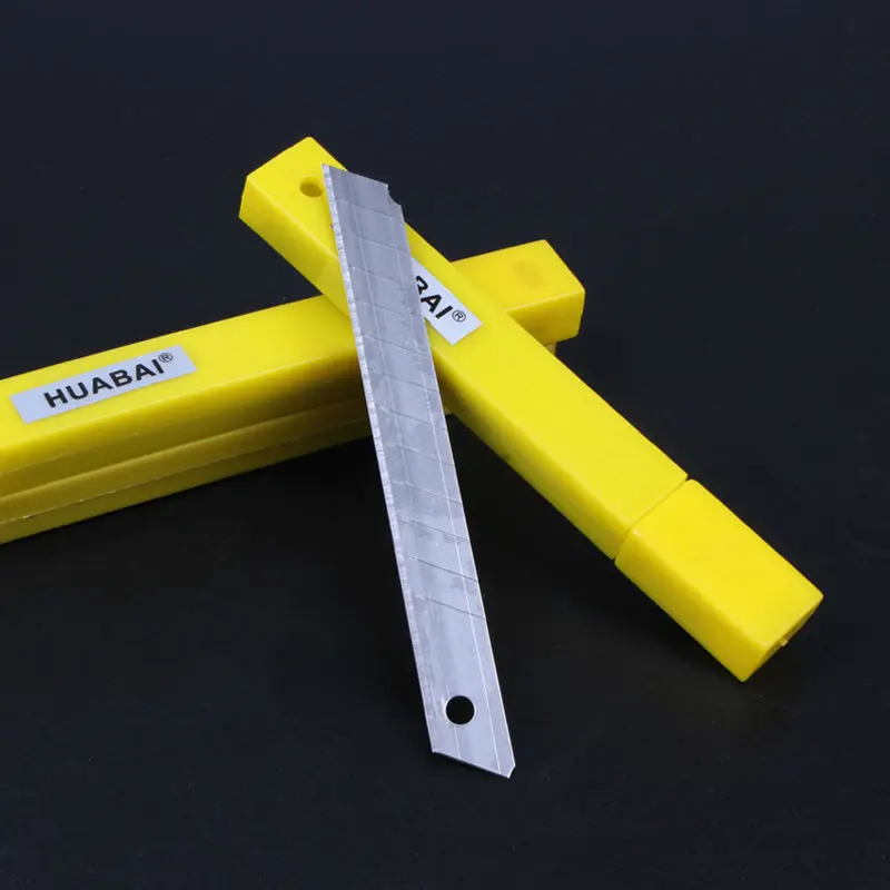 100PCS Yellow 100 шт нож из нержавеющей стали, нож для рукоделия, замена инструмента, лезвие для резьбы, подходит для семейного студенческого офиса, канцелярские принадлежности 9 см/18C - Цвет: 100PCS Yellow