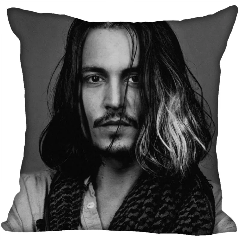 Пользовательские фильмы звезды наволочки на подушку с принтом «Johnny Depp» квадратная наволочка Рождество на молнии наволочка 40*40 см, 45*45 см(с одной стороны - Цвет: Pillowcase 11