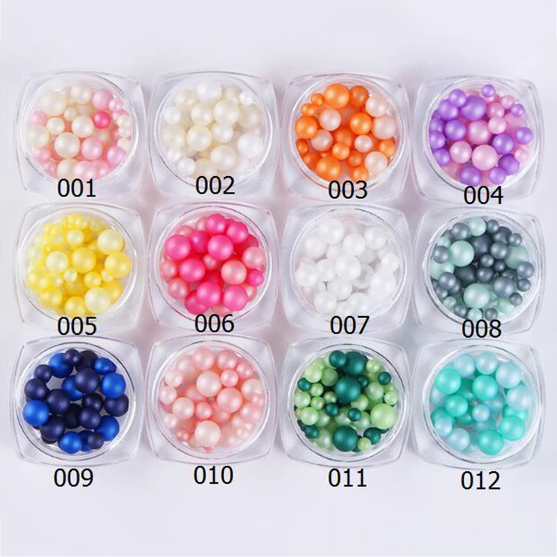 1 коробка жемчуг морской ракушки цветные матовые Стразы для ногтей