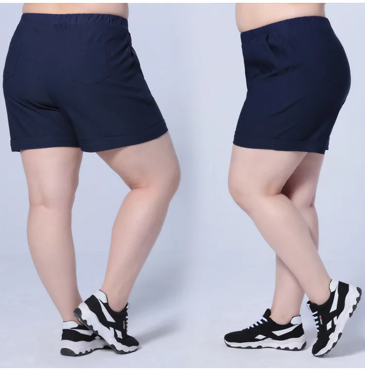 3XL-7XL женские летние повседневные шорты большого размера, женские черные шорты с эластичной резинкой на талии, облегающие, 5XL 6XL, большие размеры, спортивная одежда, шорты