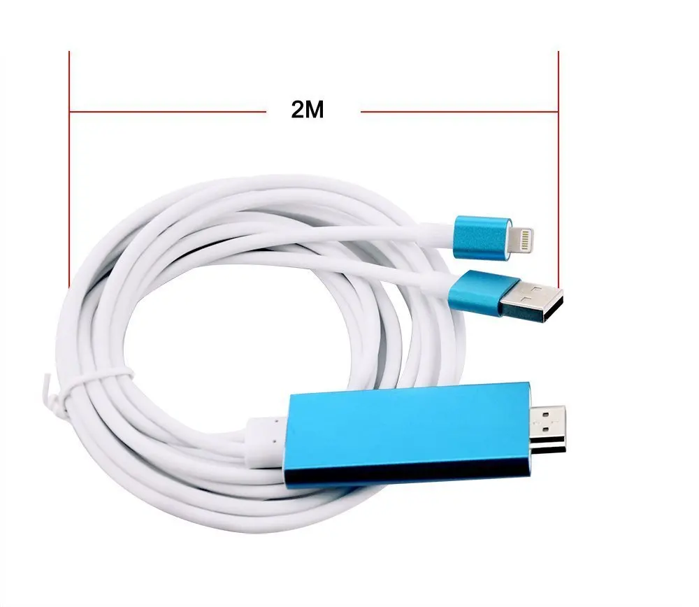 HDMI Adapter/ HDTV Cable DMG AV TV MHL Adapter For iPad/iPhone 5S 6 6P 6S With USB Charger (Multicolor) | Электроника