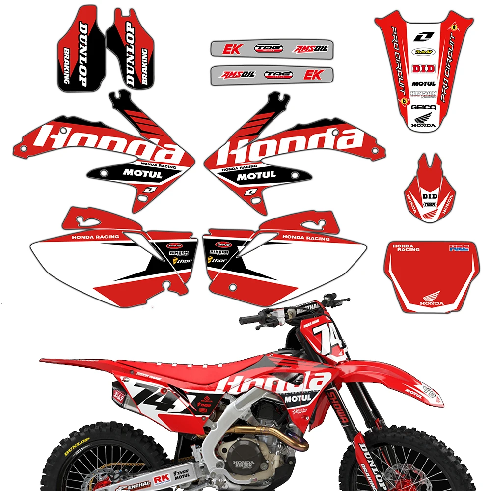 Мотоцикл графика Brackgrounds наклейки для Honda CRF450 CRF450R CRF 450 450R 2005 2006 Pegatinas мото Декор Аксессуары