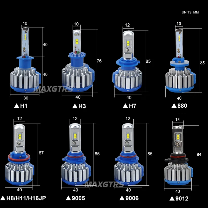 2x H1 H3 H4 H7 9005 HB3 9006 HB4 H13 9004 880 881 9012 автомобильная светодиодная головная светильник