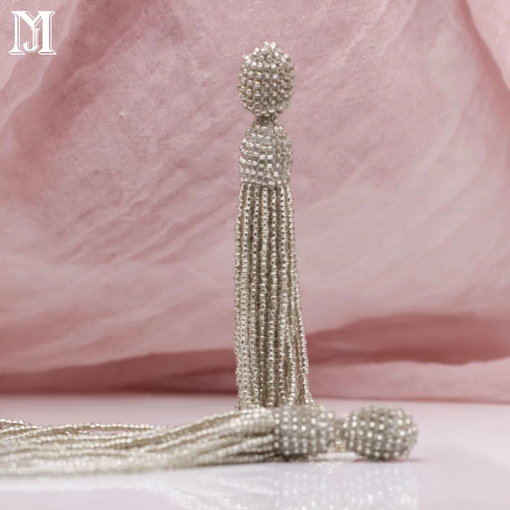 JiaMu, черные, красные, белые серьги с кисточками из бисера, Женские Висячие массивные серьги из бисера, Винтажные серьги подружки невесты, ювелирные изделия