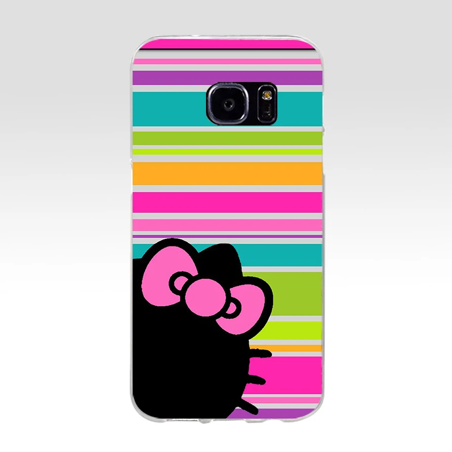 6 76A Модный мягкий силиконовый чехол hello kitty из ТПУ для samsung Galaxy s6 s6 s7 edge s8 s9 plus чехол - Цвет: 6