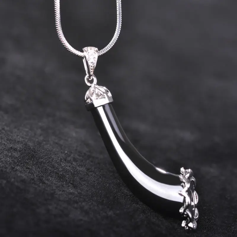 Женский набор украшений Blucome черный керамический комплект из колье и сережек с