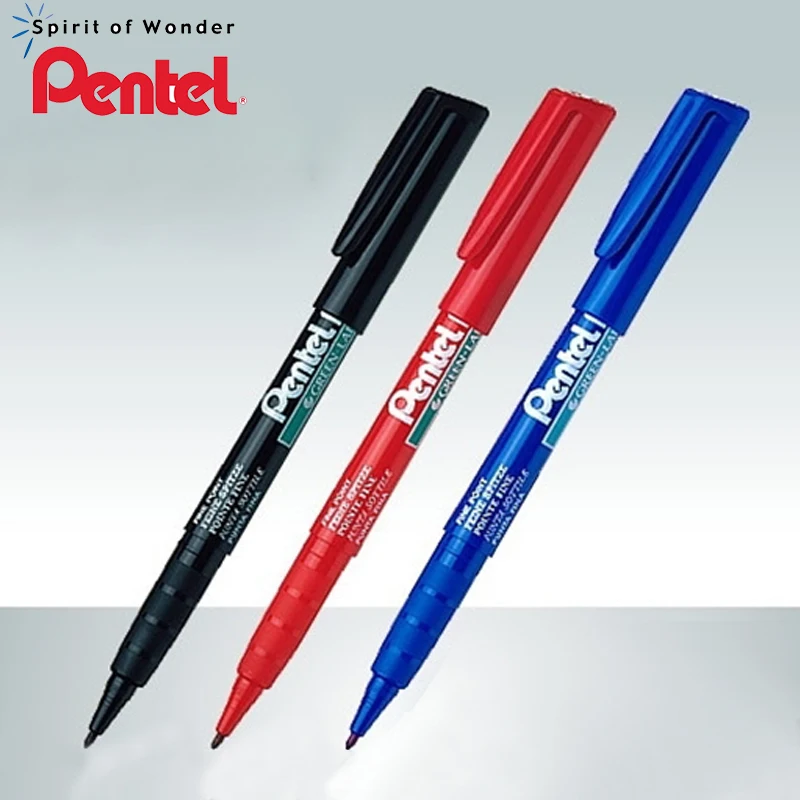 Перманентная зеленая маркерная ручка Pentel NMS50 1 0 м японские черные/синие/красные