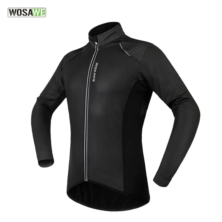 WOSAWE зимняя велосипедная Джерси мужская теплая куртка с длинным рукавом