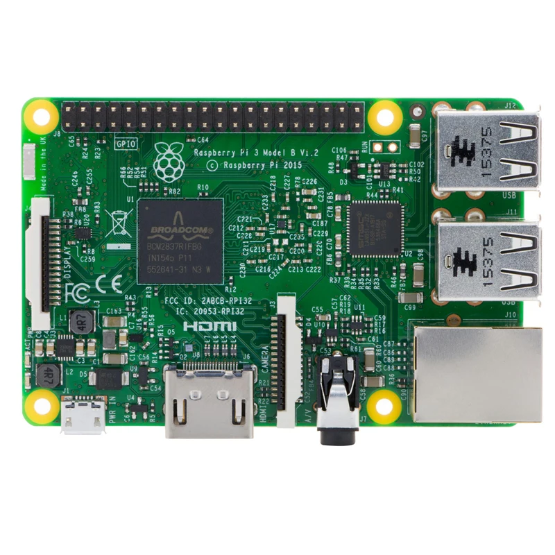 RASPBERRYPI3 MODB 1GB Raspberry Pi 3 Model B 1 ГБ RAM четырехъядерный 2 ГГц 64 бит CPU WiFi и Bluetooth третьего