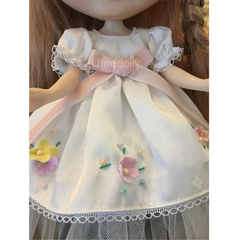 Одежда для кукол ICY Blyth 1 комплект красивое белое Цветочное платье Licca Azone 30 см