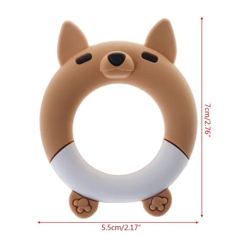 

Baby Teether Food Grade Silicone Cartoon Pig Fox Teething Oral Care Newborn Pacifier Soother Chew Toys DIY Necklace Pain