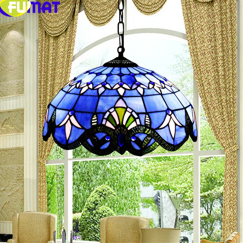Подвесной светильник FUMAT Tiffanylamp светодиодный подвесной из витражного стекла для