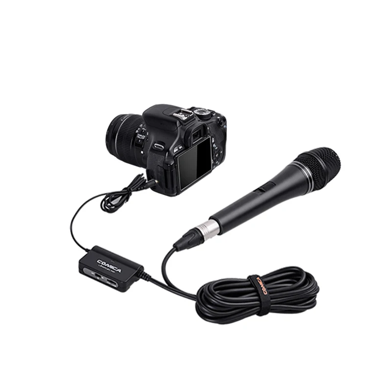 COMICA LinkFlex AD1 XLR 3.5mm предусилитель аудио адаптер для обоих смартфон Камера в