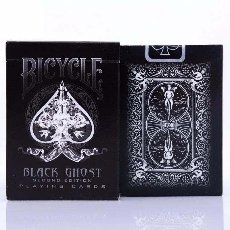 1 шт. Ellusionist велосипед черный призрак колода волшебные карты игральные карты покер крупным планом сценические фокусы для профессионального волшебника