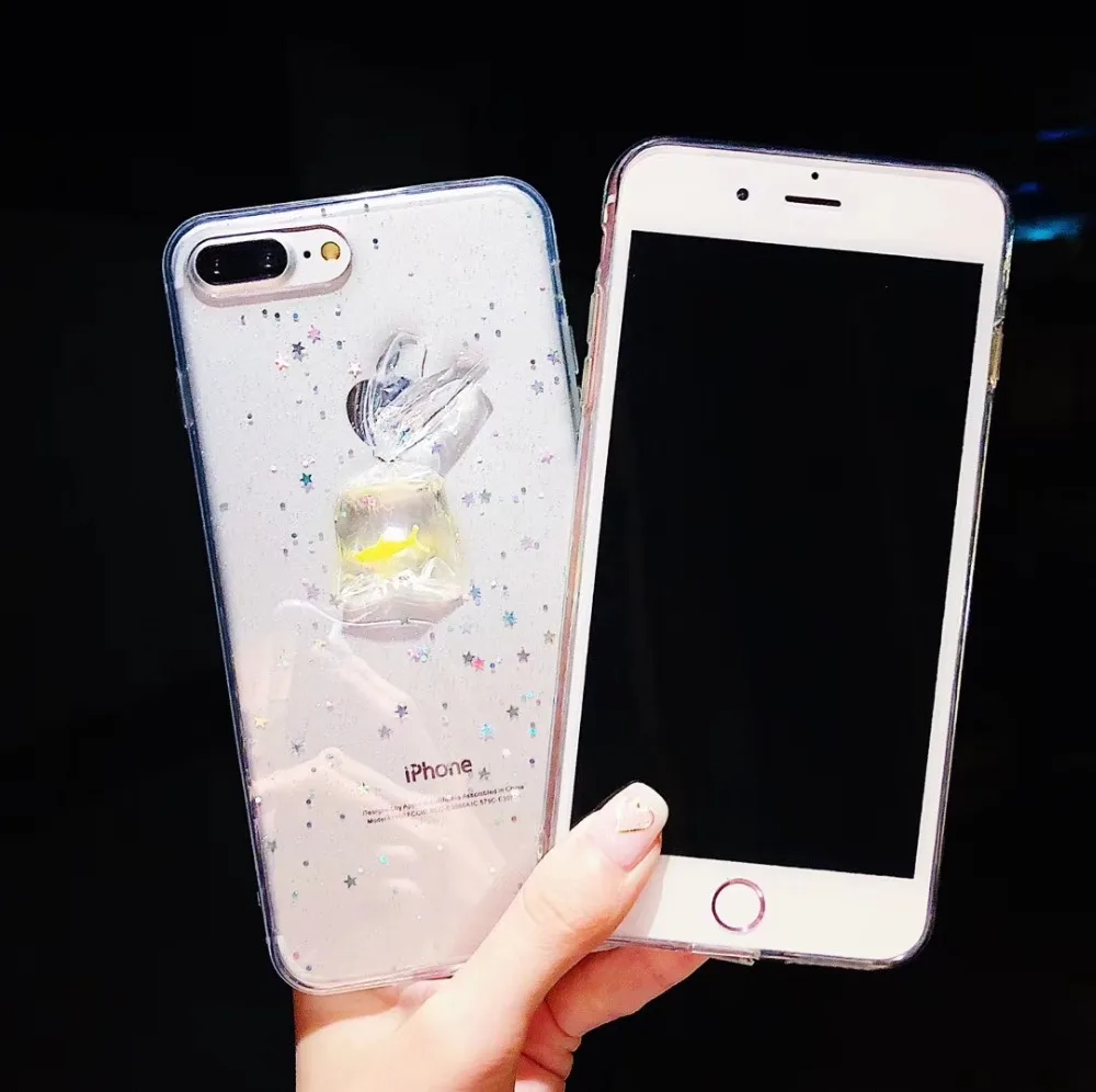 Bling Glitter Soft Silicone Case For iPhone 7 6 6S Plus Lovely Animal Cover Shining Phone Cases X 8 Capa |