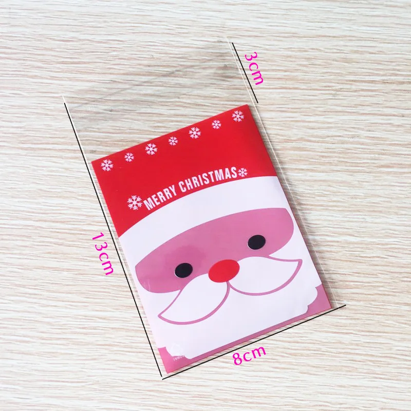 100 шт./лот рождественский подарок Санты Клауса и снеговика Упаковка конфет сумка