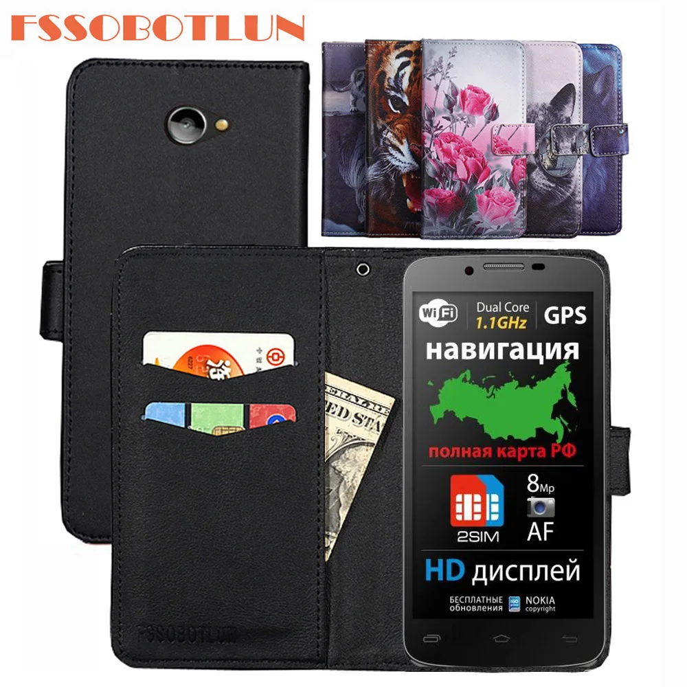 

Флип-чехол FSSOBOTLUN 9 видов цветов для Explay X5, чехол из искусственной кожи в стиле ретро, магнитный Модный чехол-кошелек, чехол с откидной подстав...