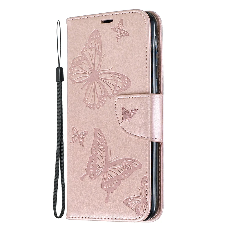 

For funda Samsung Galaxy M20 M30 M10 Wallet Case Embossed Butterfly PU Leather Flip Cover for Samsung M10 M20 M30 Coque Cover
