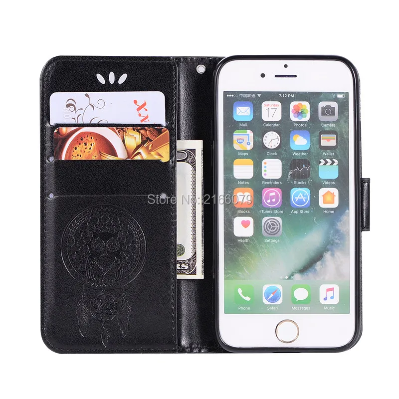 For Apple iPhone 6 6s Plus 6+ 3D Pattern Owl Luxury Flip PU Leather Case W/ Magnetic Buckle Card Insert Slots Wallet Stand Cover | Мобильные
