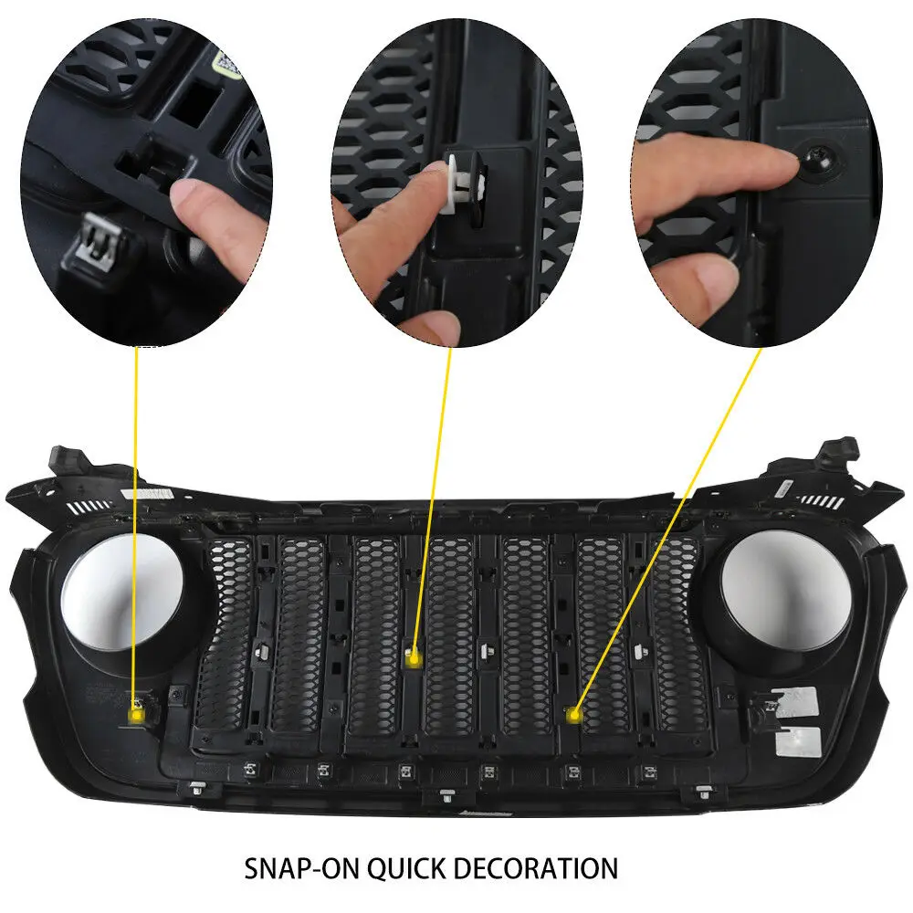 Новинка сетчатая Накладка на решетку передней решетки для JEE Wrangler JL Jeep 2018 |