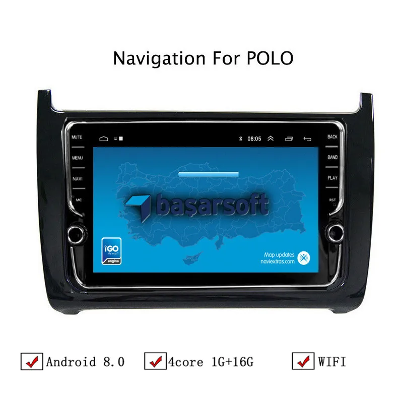 9 &quotAndroid 8 1 автомобильный gps навигатор для VW Polo 2011 2018 радиоприемник стерео