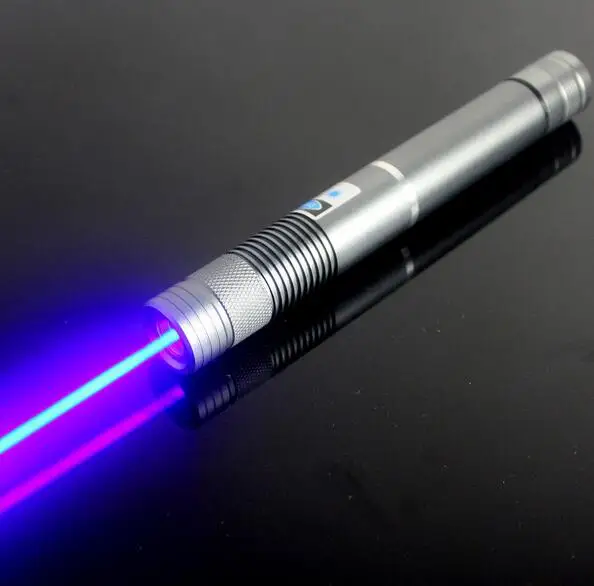 Гарантия 100% 450nm Фокус Регулируемая Синяя лазерная указка горящая спичка Зеленая