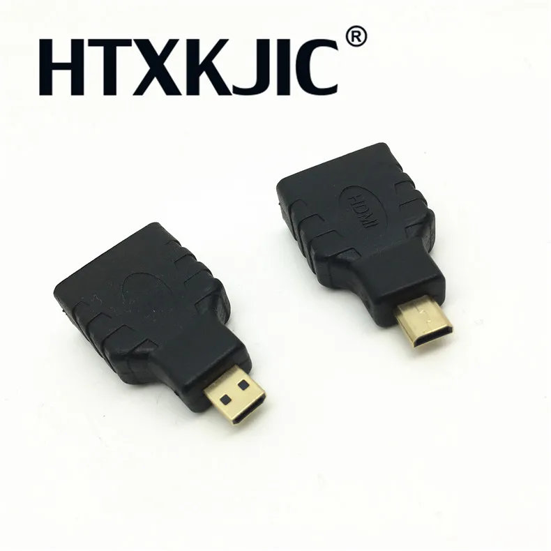 50 шт. позолоченные микро HDMI Тип D к Женский конвертеры M F адаптер конвертер для