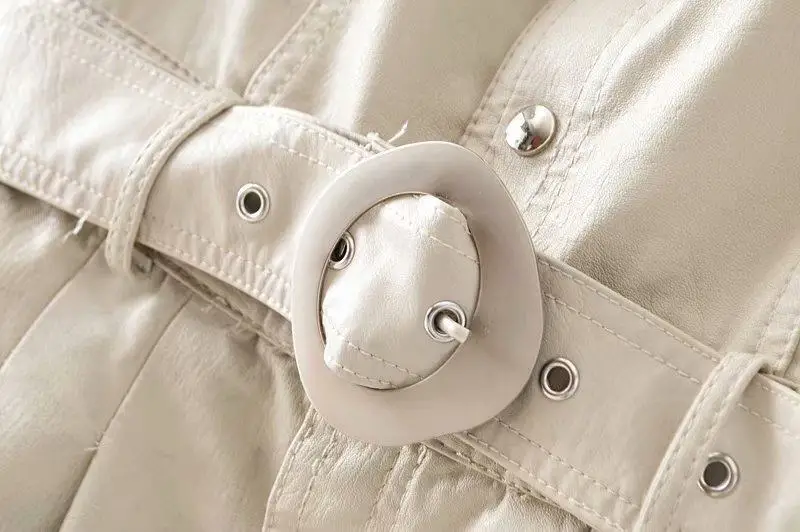 Летнее платье из искусственной кожи женское мини с v образным вырезом