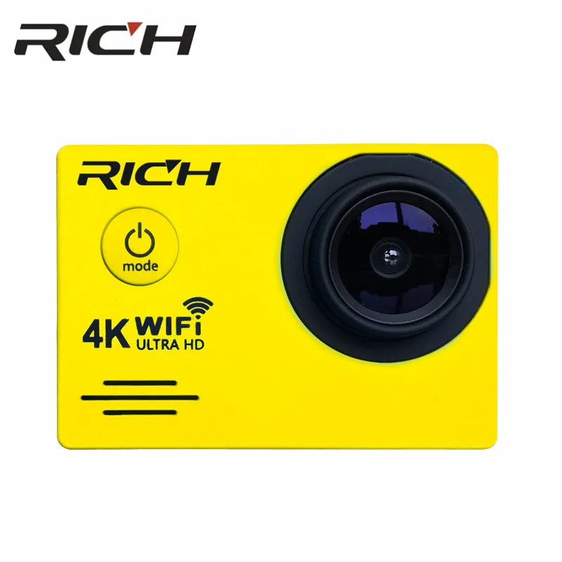 Экшн камера RICH DVSJ700 Wi Fi Ultra HD 4K 30 м для подводной съемки занятий спортом на открытом