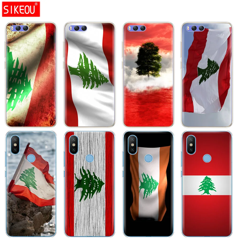 Силиконовый чехол для Xiaomi Mi 8 8SE A1 A2 5 5S 5X 6 Mi5 MI6 NOTE 3 MAX Mix 2 2S с ливанским флагом