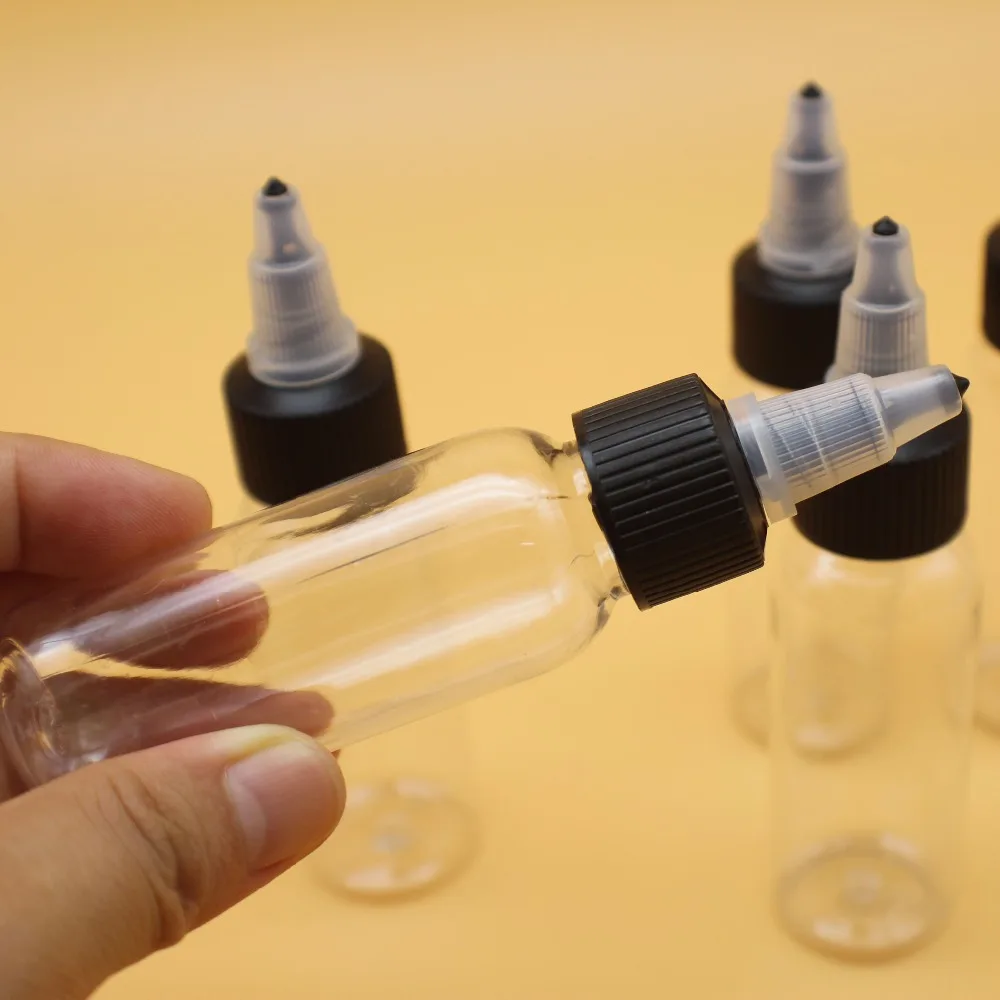 100 шт. Новинка 30 мл/60 мл закрученная крышка пустая пластиковая прозрачная тату