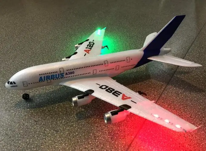 Новинка, WLtoys Airbus A380, игрушки для самолета, 2,4G, 3Ch, радиоуправляемый самолет, фиксированное крыло, самолет, уличные игрушки, Дрон, A120-A380, радиоуправляемый самолет, игрушки - Цвет: 1 battery and light