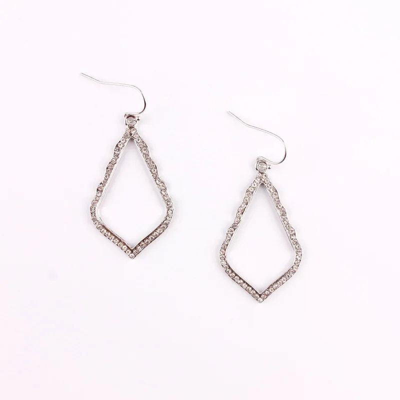 Женские серьги из цинкового сплава ZWPON с кристаллами стразы Quatrefoil Ювелирные