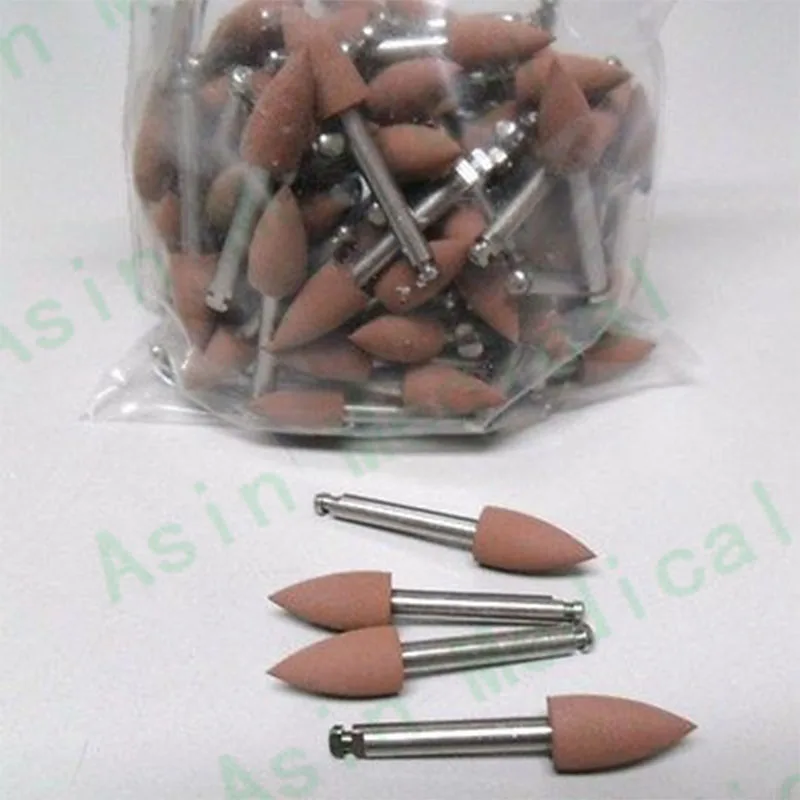 

DENTAL LAB MOUNTED SILICONE POLISHING POINT MIDGETS REDUCTION 50/bag BROWN RA