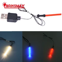 briksmax 1 pcs diy led light saber powered by usb for star war trooper toy gift compatible with classic brand figures toy